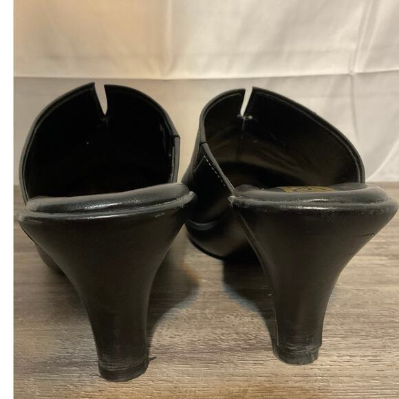 Victoria Spenser Heel Mule Black Leather “Pammy” 8M - Picture 7 of 7